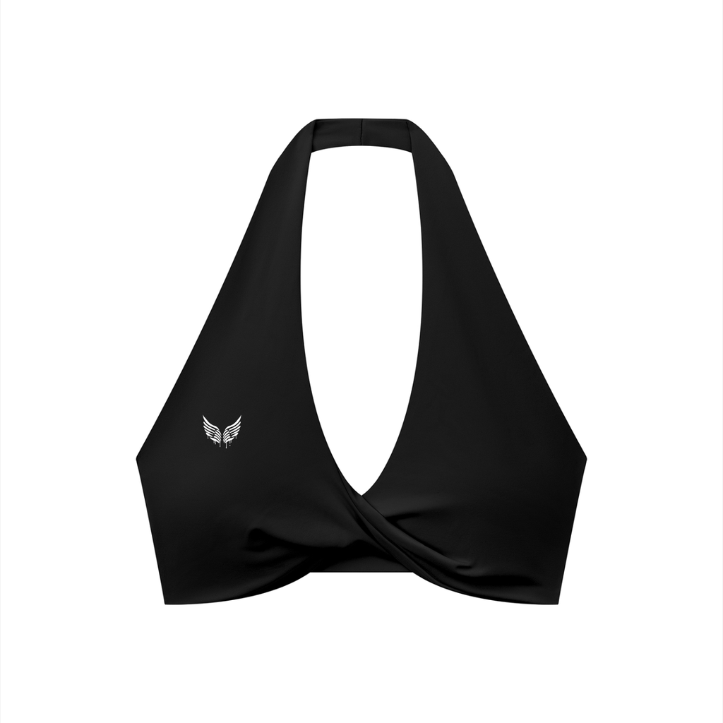 “Celeste” pleated Halter Sports Bra (Women’s)