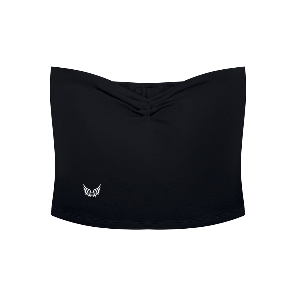 “Aurora” ruched Cropped Tube Top (Women’s)